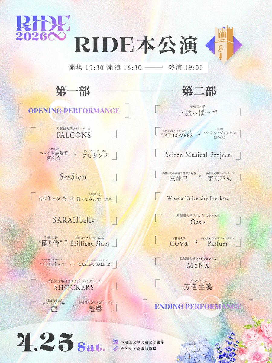 早稲田合同新歓公演 RIDE tweet media