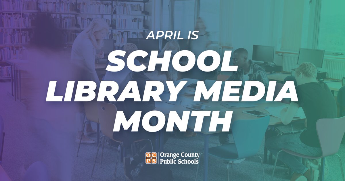 OCPSnews's tweet image. OCPS celebrates School Library Media Month!

Join us in recognizing our media specialists and school libraries that inspire curiosity, support literacy and help students grow every day. #ocps #WeAreOCPS #LibraryMediaMonth
