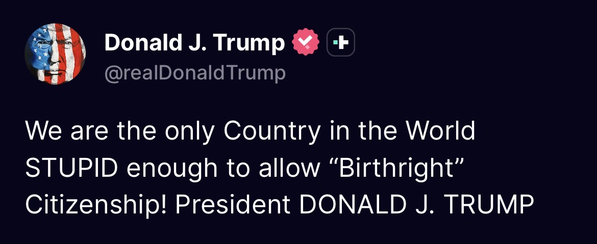 RedLineNewsUSA's tweet image. Birthright citizenship is idiotic. If parents are illegal, their newborns should be illegal!