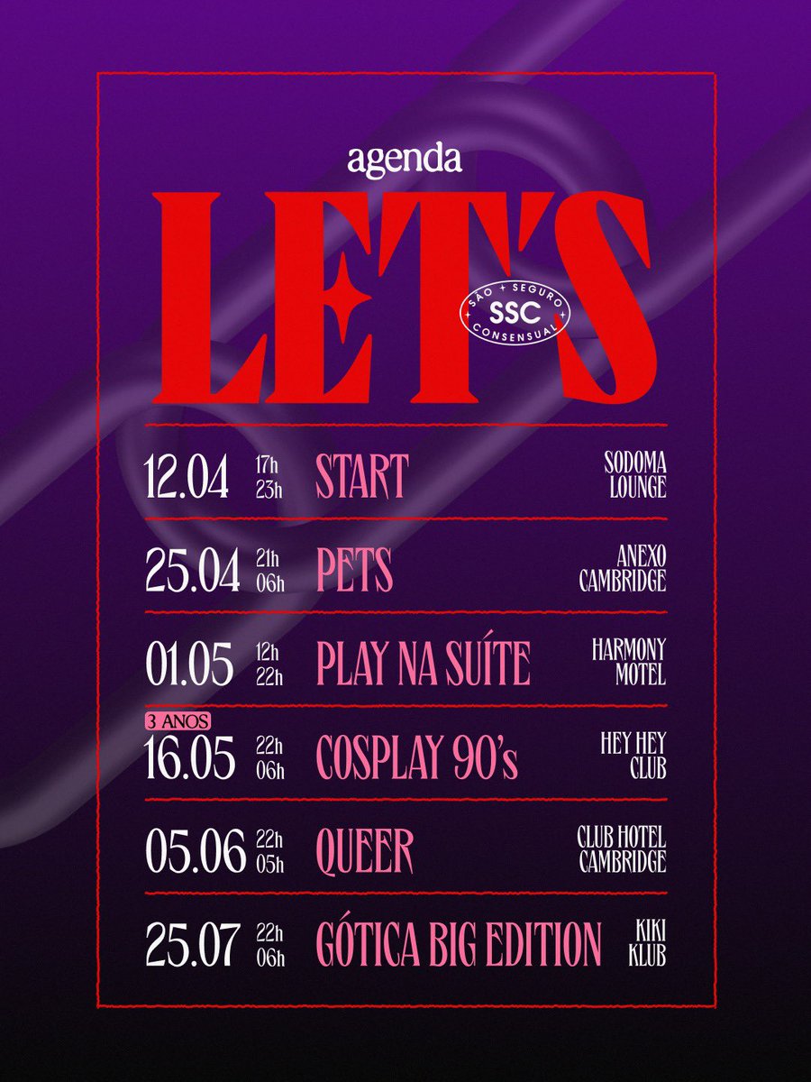 Let's SSC: ✨Viva o frisson das novas experiências! tweet media