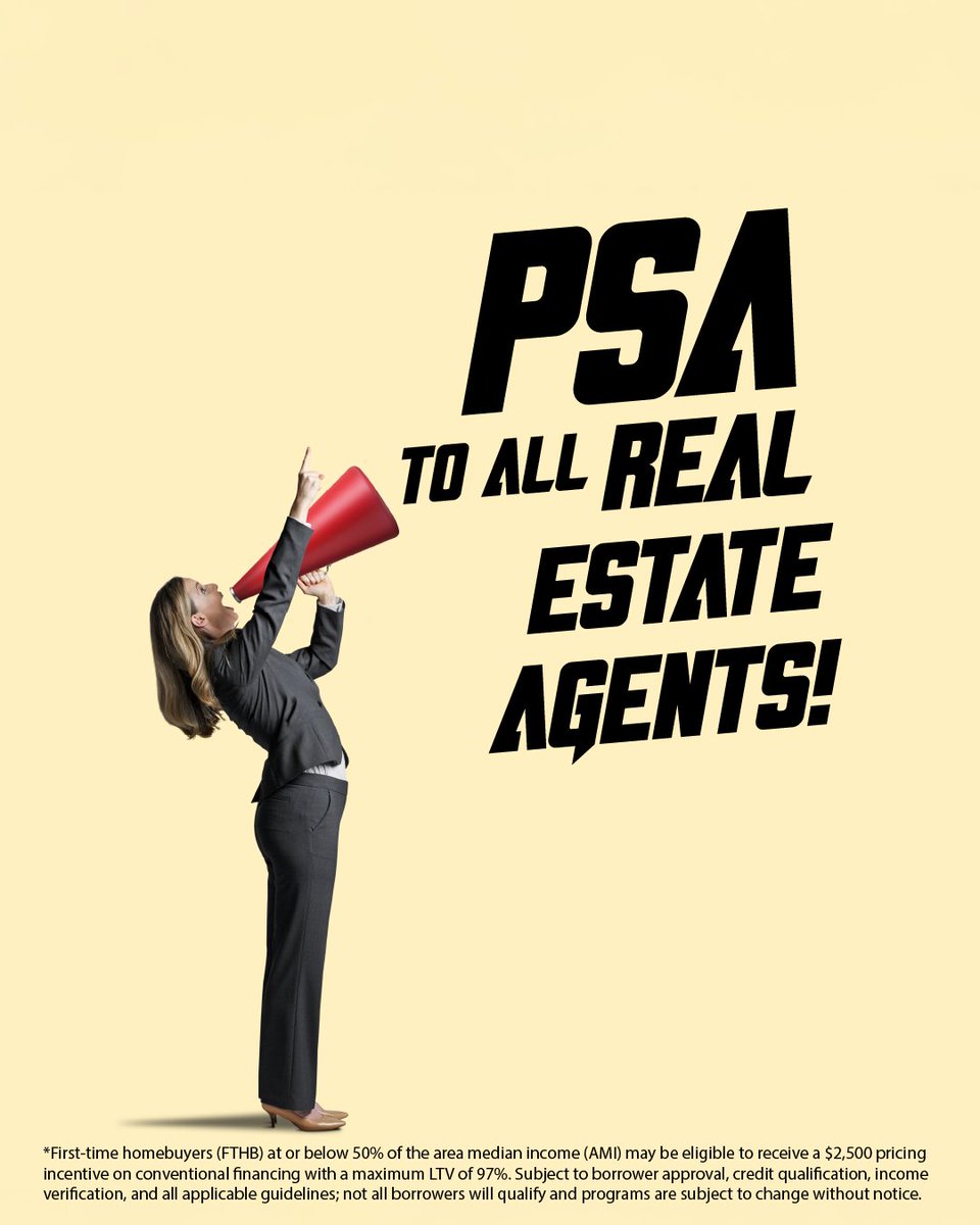 Real estate agents: Your first-time homebuyers could be eligible for a $2,500 credit.* Can you help one, two or three more families each month??Reach out and let's discuss how I can help make their dream a possibility. Call/Text 281.964.9368.