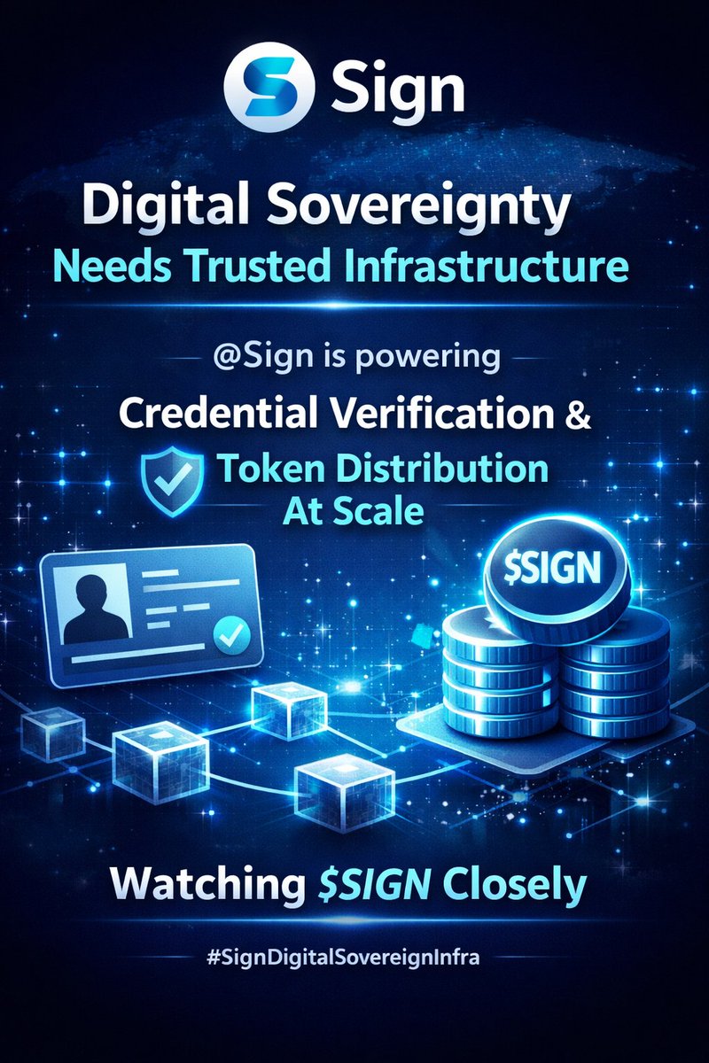 Sophia_Carter33's tweet image. Sign
Digital sovereignty needs trusted infrastructure. @Sign is helping power credential verification and token distribution at scale. Watching $SIGN closely. #SignDigitalSovereignInfra