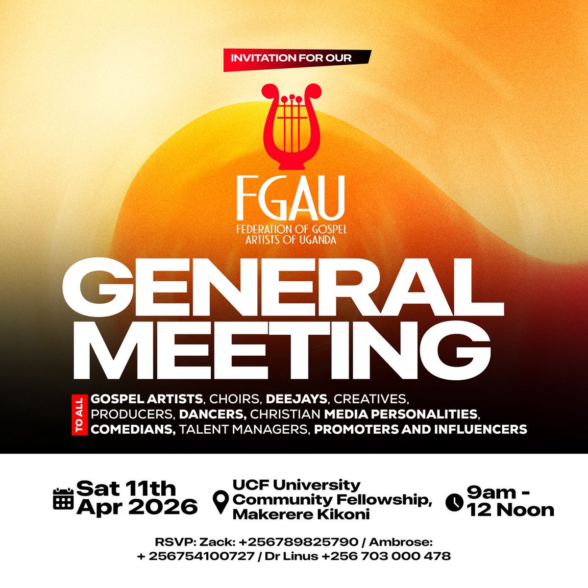 Federation Of The Gospel Artists Of Uganda tweet media