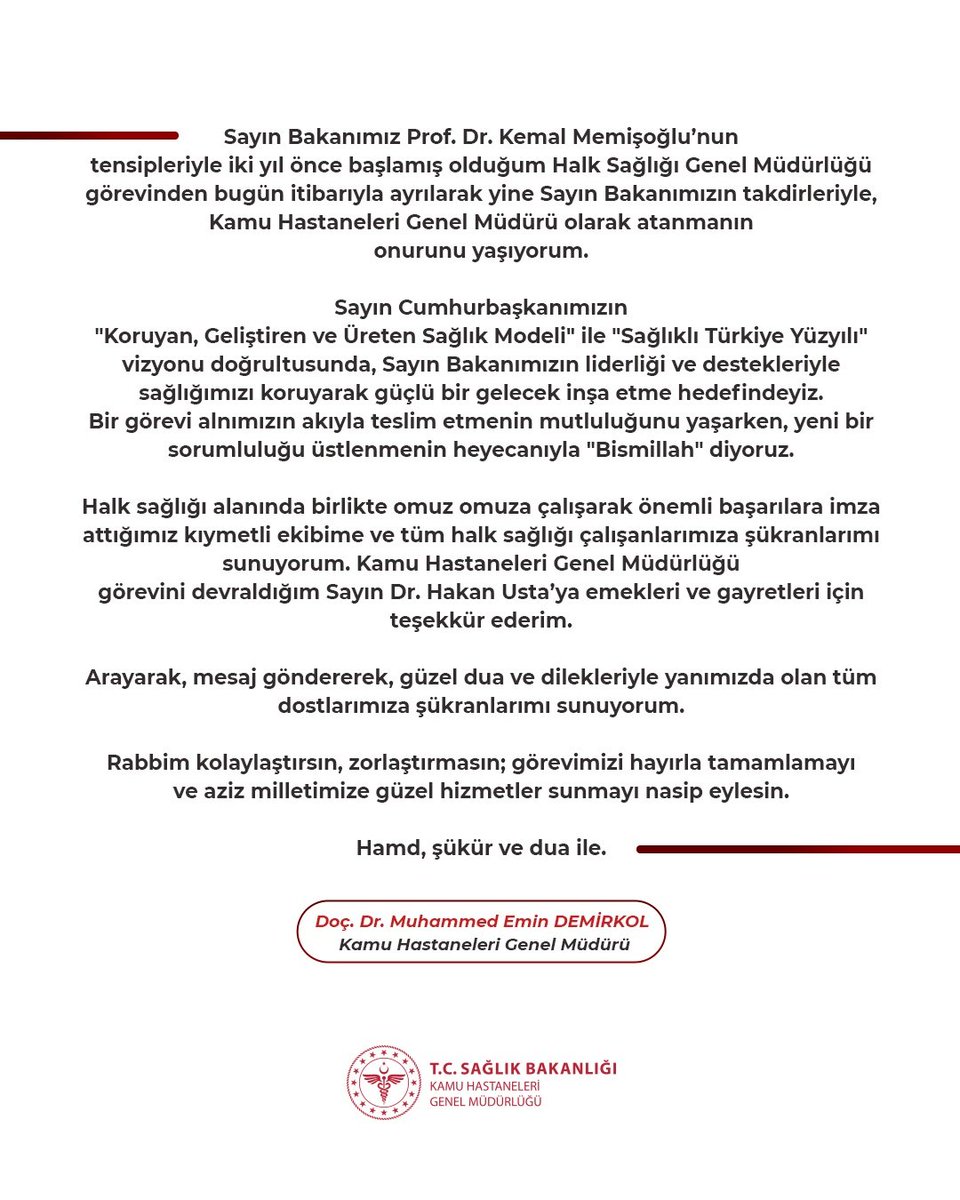 Doç. Dr. Muhammed Emin DEMiRKOL tweet media