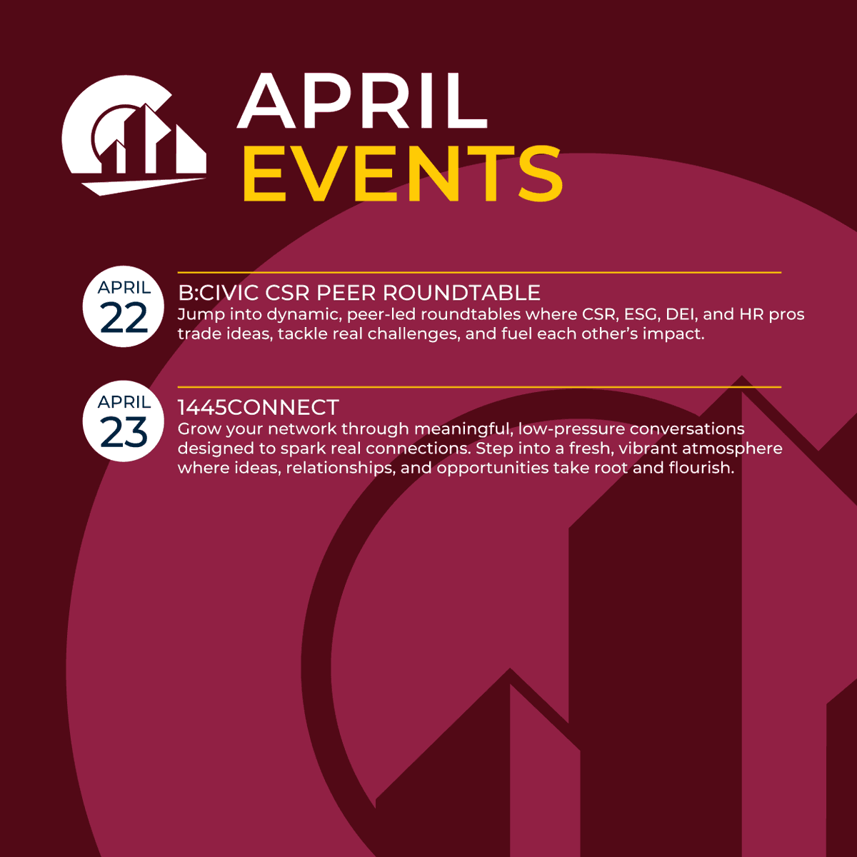 DenChamber's tweet photo. April is in full bloom with opportunities to connect, learn, and grow. 🌸 Take a look at what’s ahead.
Register: https://t.co/SusMMYEdVI https://t.co/cnsCA3mz2b