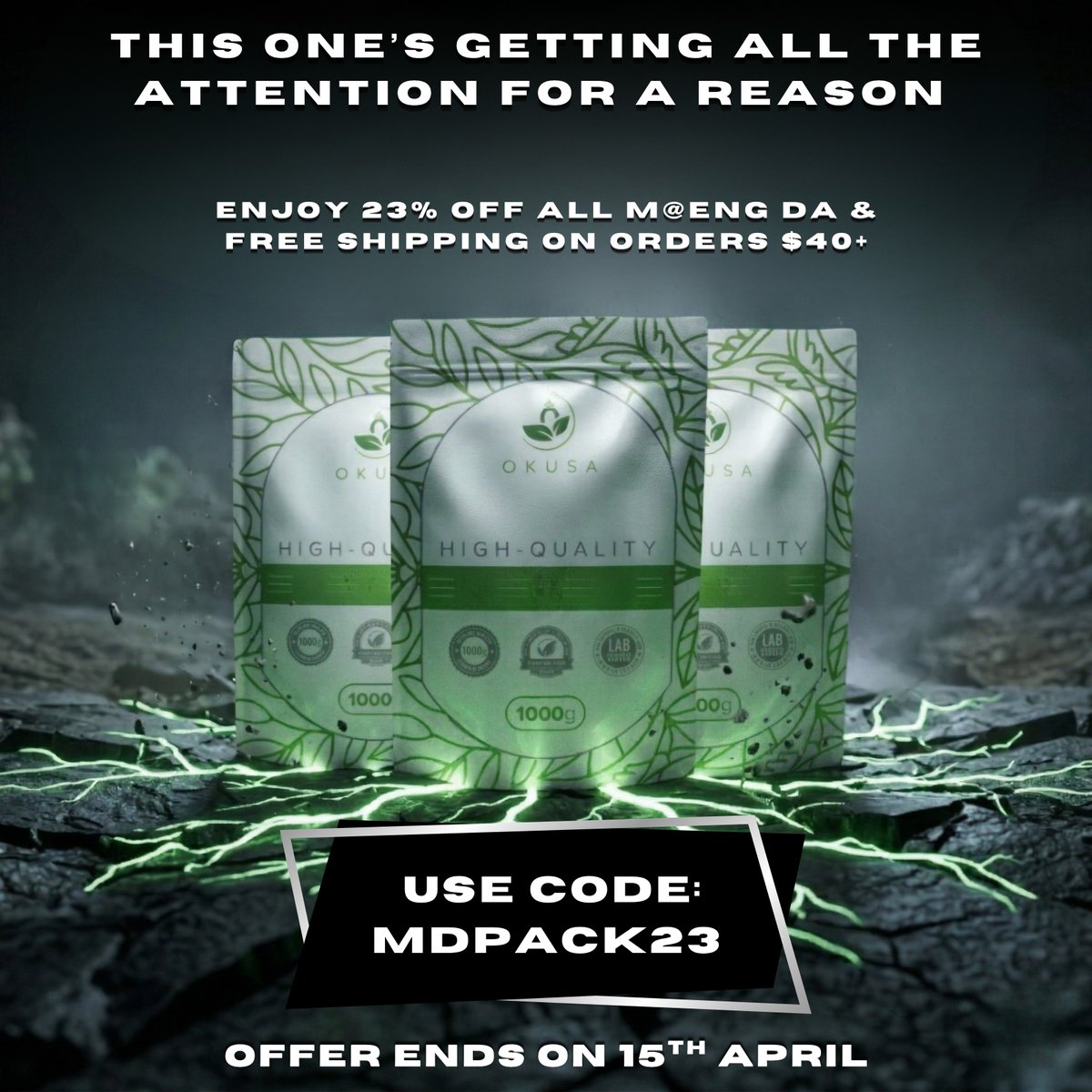 OrganicKusa's tweet image. No explanation needed for this ultimate steal ⚡

Grab 23% OFF all M@eng Da &amp;amp; FREE shipping on orders $40+ 🙌

👉 Use code: MDPACK23

⏰ Offer ends April 15th!

Don’t wait, grab your favorites before they’re gone 🚀

#FlashSale #DontMissOut #LimitedTimeOffer