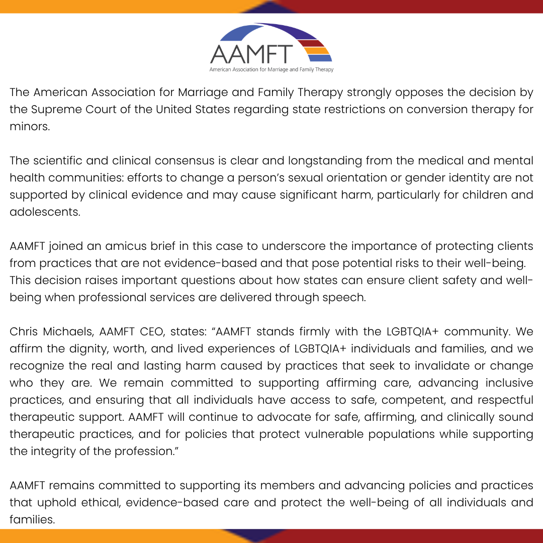 American Association for Marriage & Family Therapy tweet media