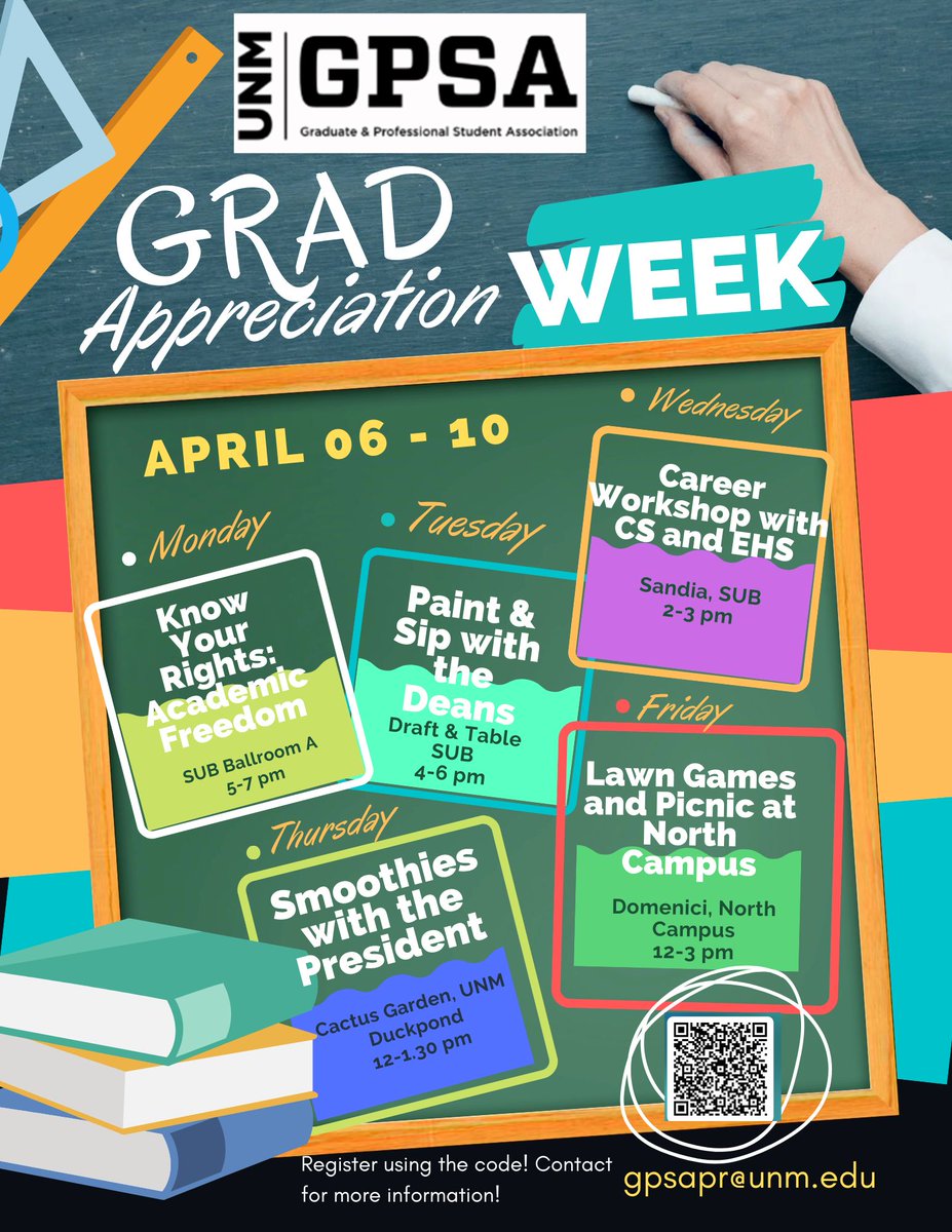 UNM_GPSA's tweet photo. Are you ready? If you are a Grad student, it is your week. Come, join us. https://t.co/mGEzGuGnqD