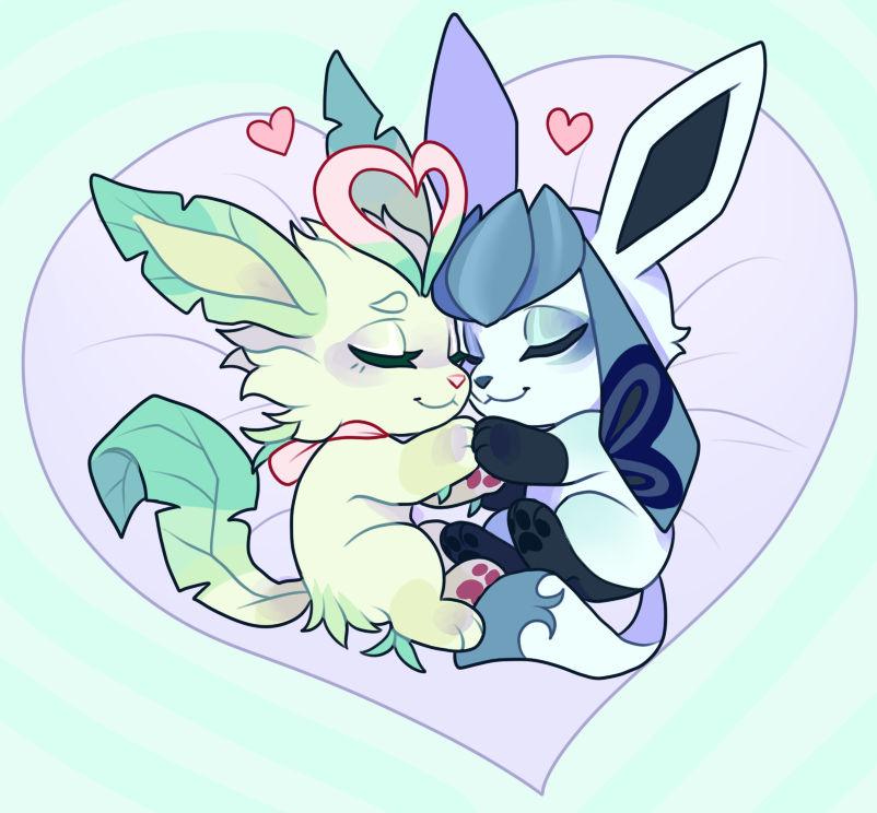 woodelands's tweet photo. leafeon &amp; glaceon sonas i made for me and my bsf. :3 babies!! https://t.co/P8VpOCjDcZ