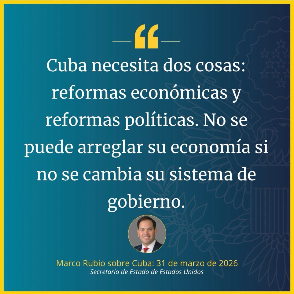 .<a href="/SecRubio/">Secretary Marco Rubio</a> sobre Cuba.
