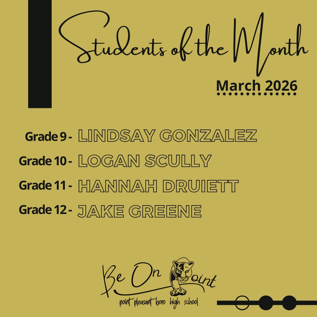 BeOnPointPPBHS's tweet photo. Congratulations to the March Students of the Month! https://t.co/Ly4B7PFkrl