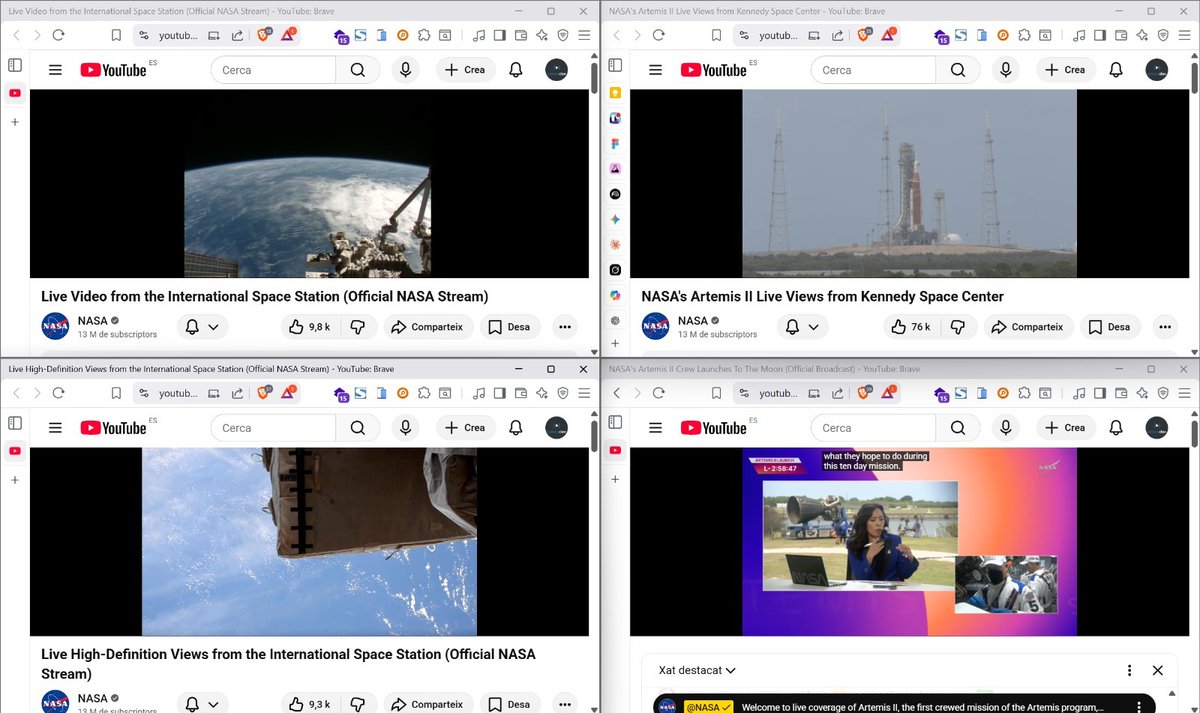 MarcEsteveG's tweet photo. Algú més veient l'enlairament de @NASAArtemis ? https://t.co/Dbl3SytIjp