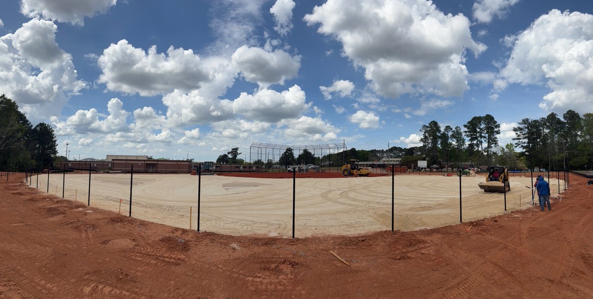 STCFieldBuilder's tweet photo. Progress remains steady at Manchester High School, where Sports Turf Company is currently constructing multiple facilities for the Blue Devils. Demonstrating a unique range of expertise, Sports Turf is following up its previous stadium turf renovation with the construction of both a natural grass softball and practice field, alongside a new synthetic running track. This multi-phase project highlights Sports Turf's versatility as an athletic facility contractor.