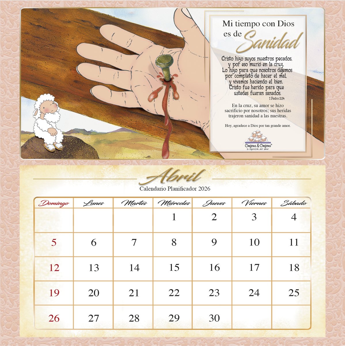 AlinaherreraQ's tweet photo. Calendario virtual de Abril.
En la Cruz, su amor se hizo Sacrificio por nosotros. https://t.co/A0iG3mtT2M