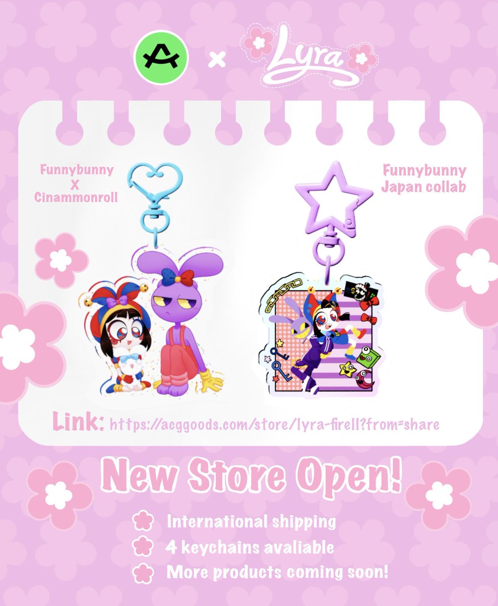 StarFirell1's tweet image. ✨🌸New store open!🌸✨

I’m finally opening my new store in @ACGGoods !! 

🌸 4 funnybun acrylic keychains available 
🌸 shipping all over the world
🌸 more products coming soon featuring: standees and pins &amp;lt;3
#tadc #funnybunny

🌸Store link below ⬇️:

acggoods.com/store/lyra-fir…