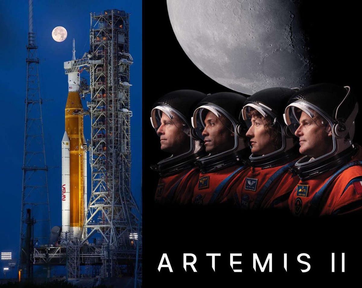 DBarattolo's tweet photo. Eyes on the sky: Artemis II is about to launch 🚀 #nasa #Artemis #moon https://t.co/a6WFmAW0gz