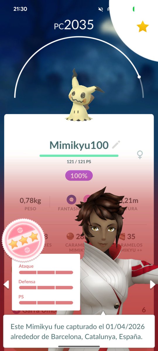 asgardwarrior25's tweet photo. Great Spotlight Hour today π
Catched Mymykyu Hundo π― and my Plus Plus incredibly catched a Galarian Moltes with a Pokeball π±π€©
#Pokemon
#PokemonGo
#PokemonGoHundo
#PokemonGoMoltres
#PokemonGoMimikyu
#Moltres
#Mimikyu
#γγ±γ’γ³GO https://t.co/x2r8H2Wt7G