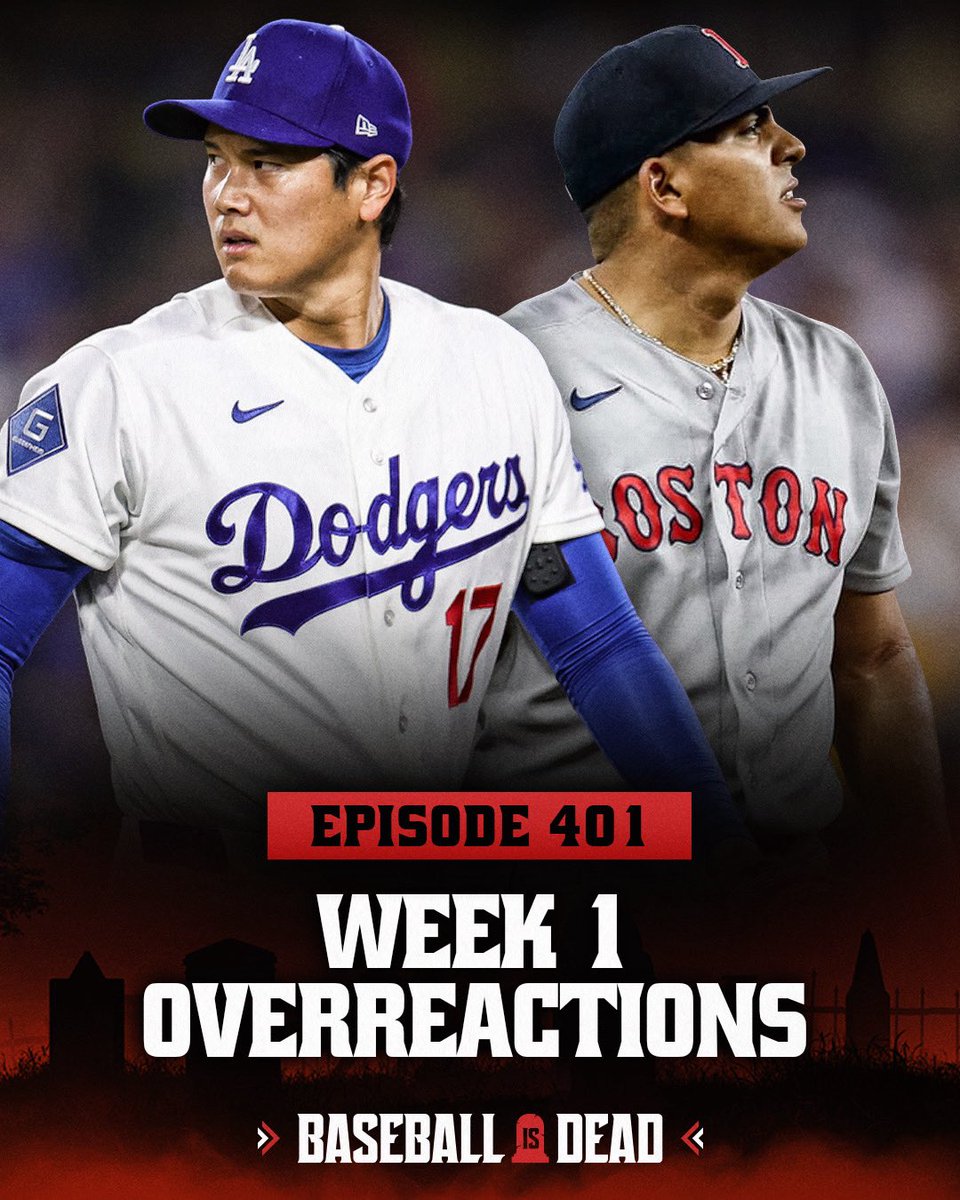 Episode 401: Week 1 Overreactions

-Yanks Hot Start
-Shohei Being Shohei
-C.B. Bucknor Stinks
-Dodgers Buzzing
-Dallas vs. Blooper

Watch/Listen: beacons.ai/baseballisdead…