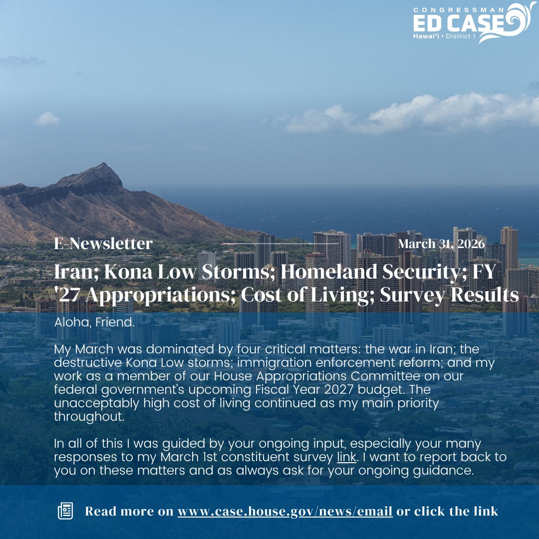 Rep. Ed Case tweet media