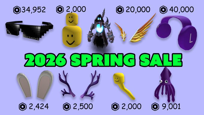 mattipav1's tweet photo. These are all the sale of the 2026 Spring Sale..
#Roblox #RobloxDevs #robloxplayer https://t.co/PnXkwP9OYy