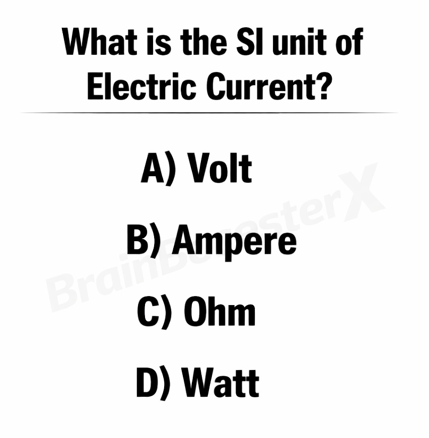 Electric Current Si Unit