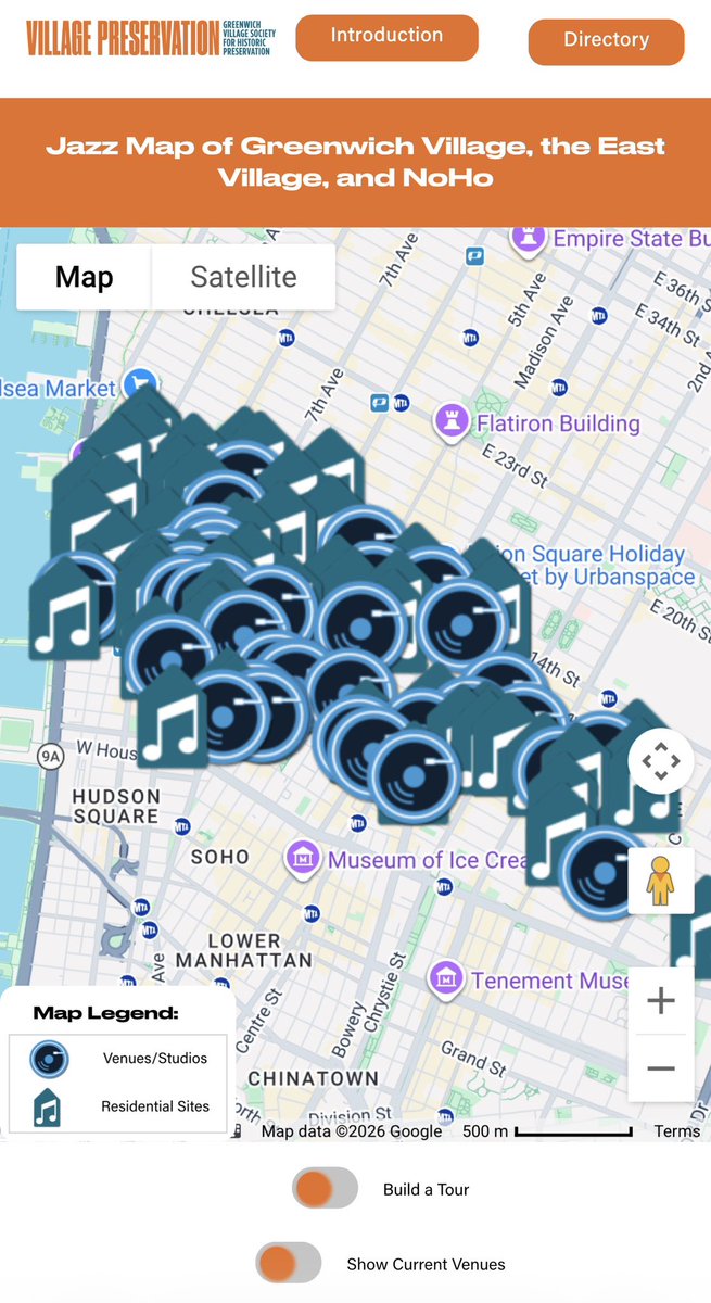 GVSHP's tweet photo. Happy #JazzAppreciationMonth! Today we launch our 1st-of-its-kind interactive Jazz Map of #GreenwichVillage, the #EastVillage, and #NoHo, showing 100 years of jazz history that profoundly shaped the art form. Explore, build your own tour, and more: https://t.co/J940ekmx4B https://t.co/yzL9vb4fqe