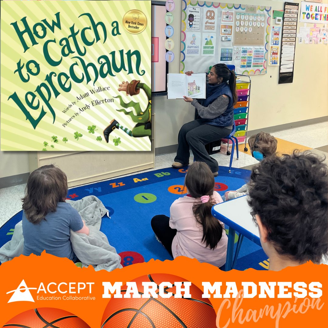 ACCEPTeducation's tweet photo. That’s a wrap on March Madness at ACCEPT! After an exciting bracket full of great reads, the votes are in, and we have a champion…How to Catch a Leprechaun takes the title!

Thank you to everyone who voted, read along, and helped make this month of book battles so much fun. https://t.co/iNGFllfn9c