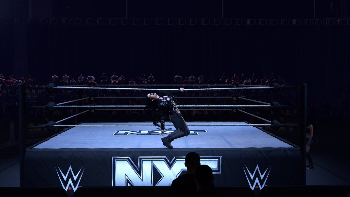 lmxdon's tweet photo. “THIS IS MY HOUSE 🗣️” - @Saraya 
Welcome home Paige! 🖤
(Come back home fr)

CAW by @al_blivion .. I just added a couple more of her tattoos. Also made an alt attire for her using @blurrydxll attire parts. Definitely plan on using her in MyRise 🔥🔥🔥 #wwe2k26 #paige #ajlee #nxt https://t.co/RYU7e2ssws