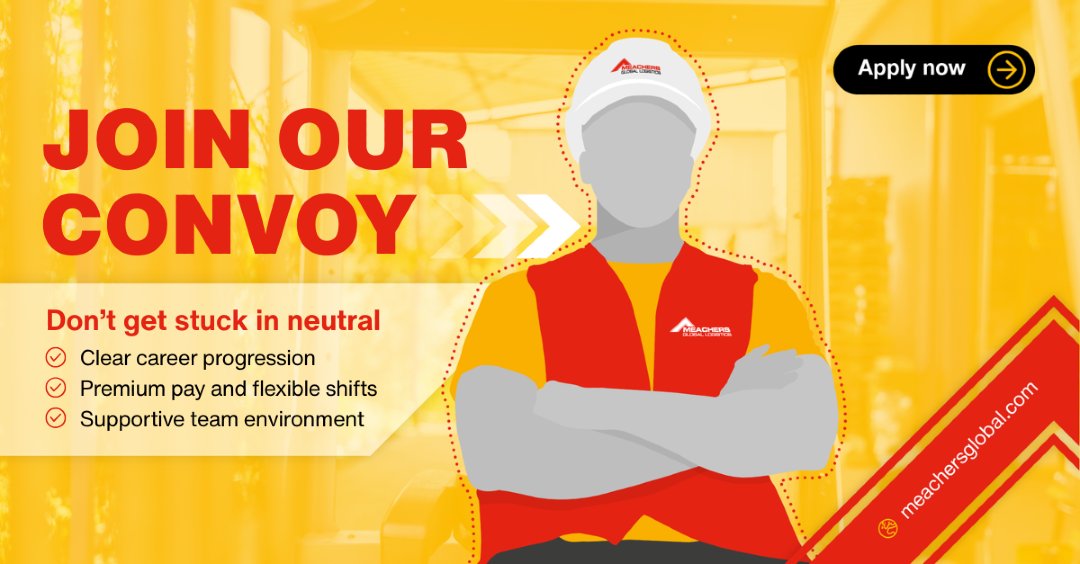 Meachersglobal's tweet image. Your future starts here.  
We are looking for passionate people to join our growing team. Tap the link to see open positions and apply today.  
f.mtr.cool/gkdiqrqqrf
#LogisticsLife #CareerGoals #transport #warehouse