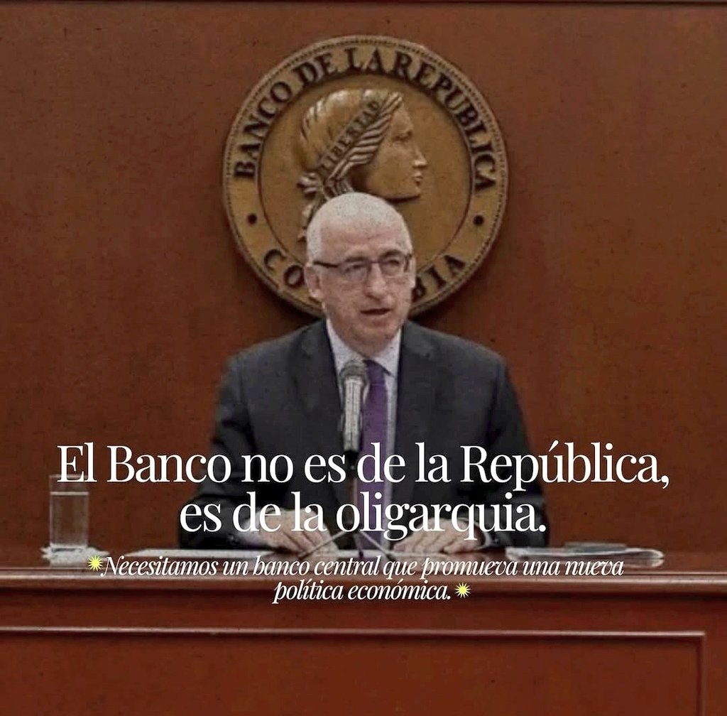 Ya salió el "experto" a opinar del Banco de la Repúbica, razón suficiente para saber que lo que están haciendo es "politiquería" a favor de los de los de siempre.

Ese Banco debe reformarse para que sirva a la economía de la gente.

<a href="/MiguelPoloP/">MIGUEL ABRAHAM POLO POLO</a> <a href="/IvanCepedaCast/">Iván Cepeda Castro</a> <a href="/aida_quilcue/">Aida Quilcué</a>