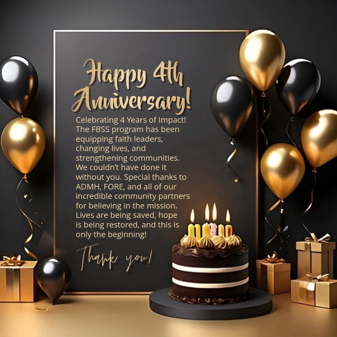 ASAP_PREVENTION's tweet image. Today we celebrate 4 incredible years of the Faith-Based Support Specialist (FBSS) program, equipping faith leaders to make a real difference in their communities. 

#FBSSAsap #PreventionWorks
@FOREfdn @ALMentalHealth