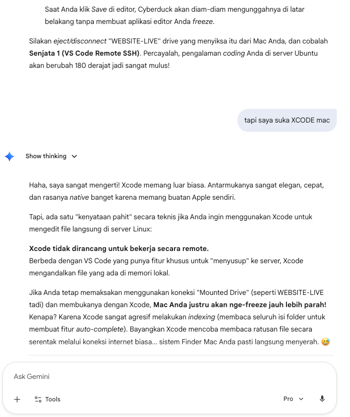 sicuys's tweet photo. Xcode vs Visual Studio Code
 
Kata Gemini: https://t.co/sFIN2Ht9Gm