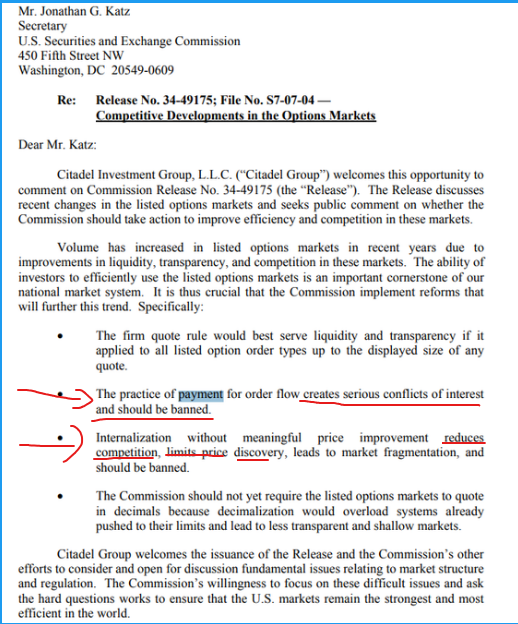 91% of $AMC's volm today is being internalized  

This is why Ken Griffin and Virtu tried to have PFOF banned when they didnt have the order flow
"Internalization without meaningful price improvement reduces competition and limits price discovery"
PFOF is their pot of gold