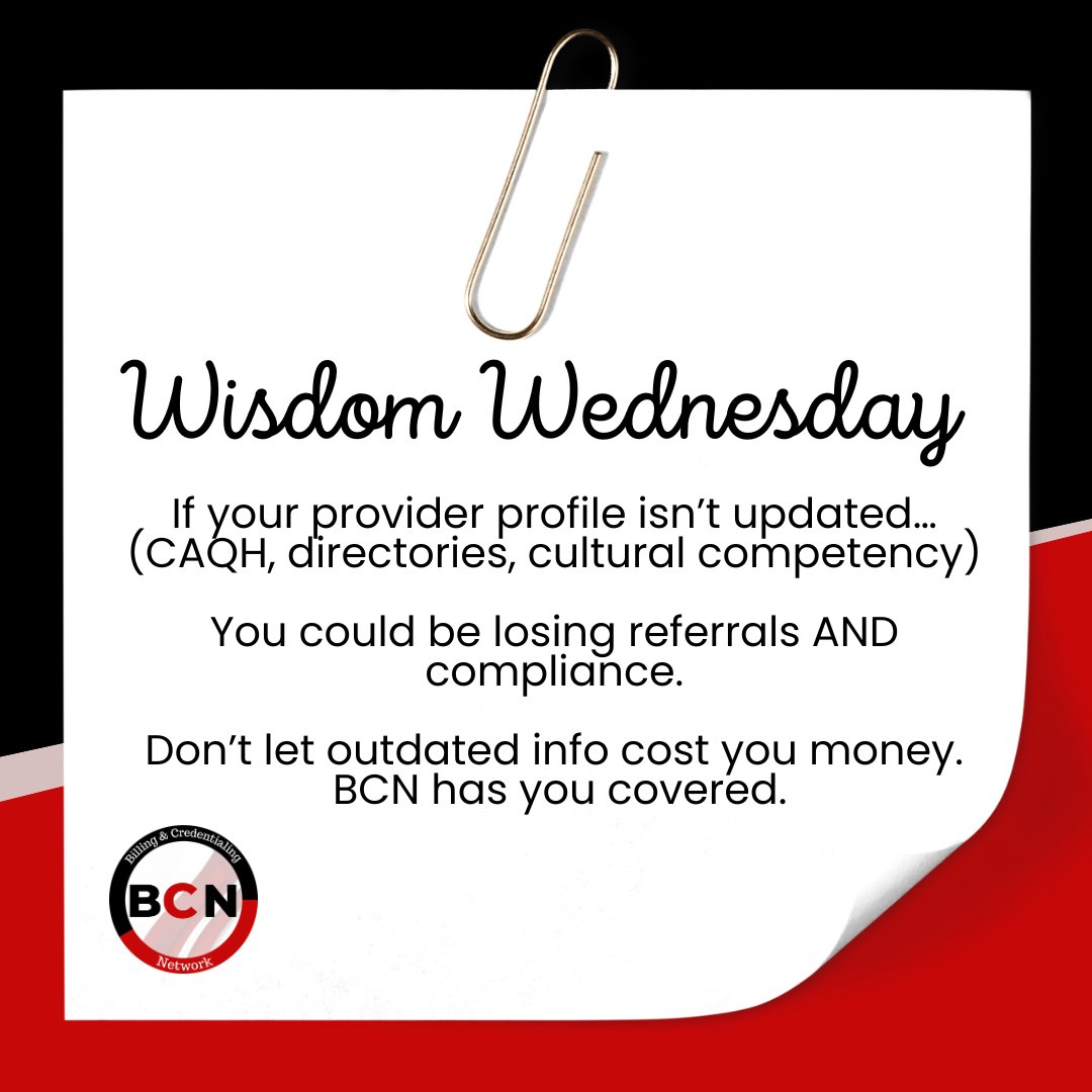 Billing & Credentialing Network, LLC tweet media