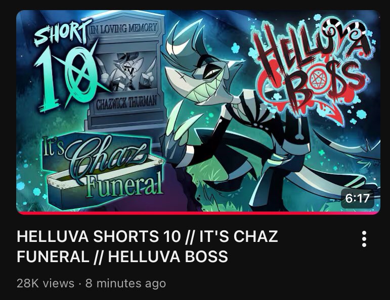 TheMoonsAceCard's tweet image. This is just an April Fool’s Day prank, right? Chaz isn’t actually still alive? #HelluvaBoss