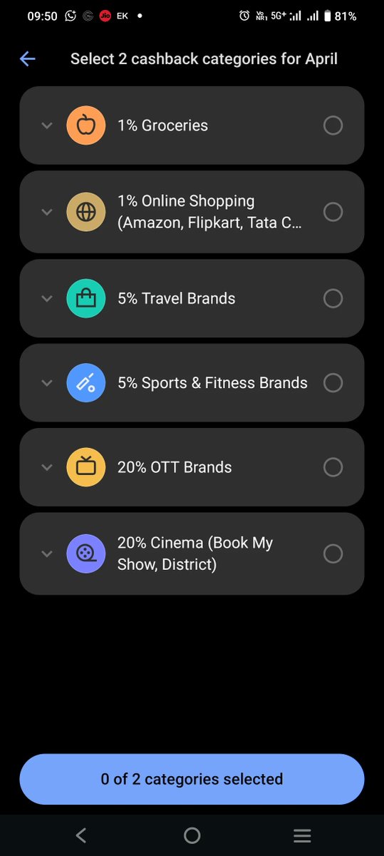 AbhiChtrj's tweet image. Roar Bank RuPay Credit Card upto 20% Cashback category (April month) #ccgeek #ccgeeks #creditcard #rupaygeek #dcgeek #debitcard #RuPay #UPI