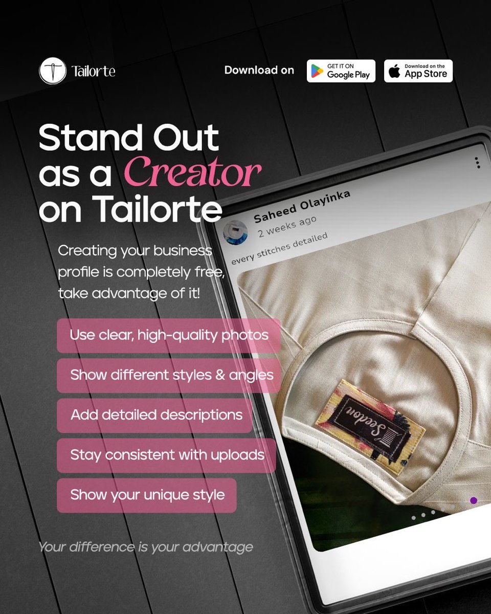 Tailorte App tweet media