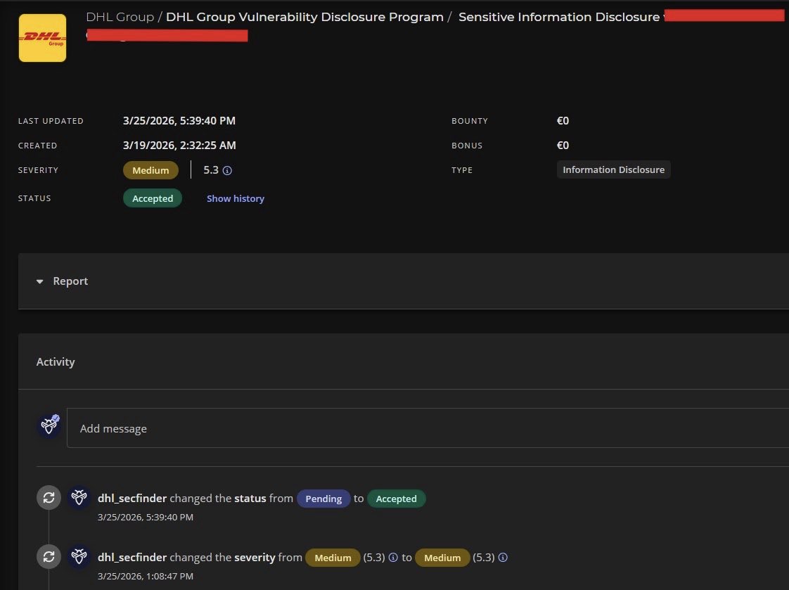 0xa6s's tweet photo. Alhamdulillah
First valid vulnerability accepted on @intigriti 🐞 https://t.co/IfbHe5OdbN
