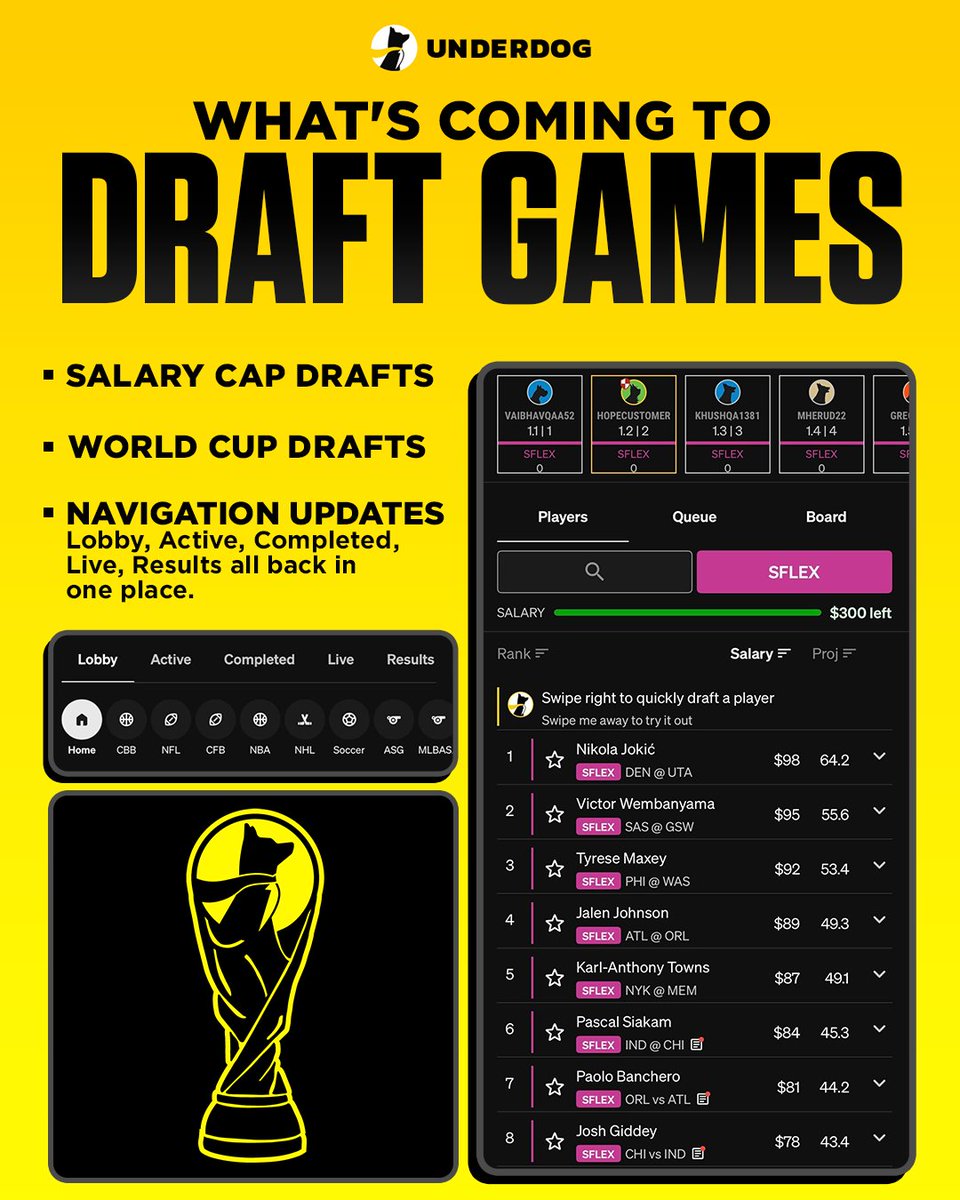 Underdog Drafts tweet media