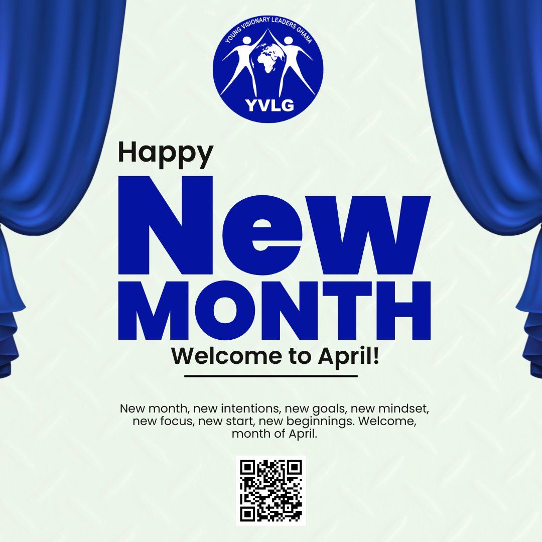 YVLGhana's tweet photo. 𝐖𝐞𝐥𝐜𝐨𝐦𝐞 𝐭𝐨 𝐭𝐡𝐞 𝐌𝐨𝐧𝐭𝐡 𝐨𝐟 𝐀𝐩𝐫𝐢𝐥 🌸As we step into a new #month, we remain committed to driving #change, empowering #communities, and creating sustainable #impact. May April bring renewed #energy, #success, and meaningful opportunities for all. https://t.co/2WOs3Gkrj3