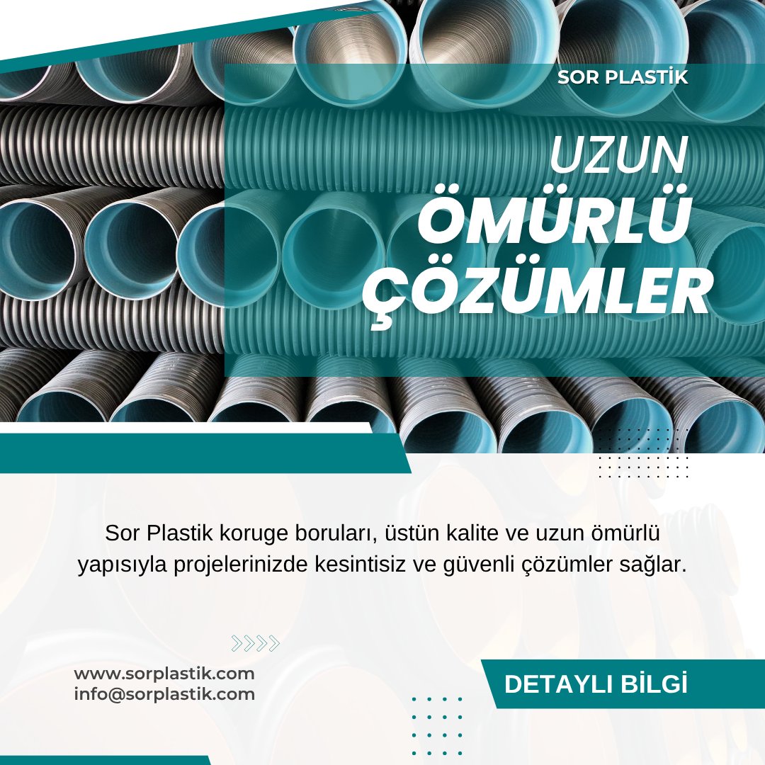 SorPlastik's tweet photo. Altyapınızın güvenliği ve sürekliliği, doğru malzeme seçimiyle başlar.

Sor Plastik koruge boruları, yüksek dayanıklılığı, esnek yapısı ve uzun ömürlü tasarımıyla projelerinizde güvenilir performans sağlar.

#SorPlastik #KorugeBoru #AltyapıÇözümleri #UzunÖmür #Dayanıklılık https://t.co/mc3aPdUvjk