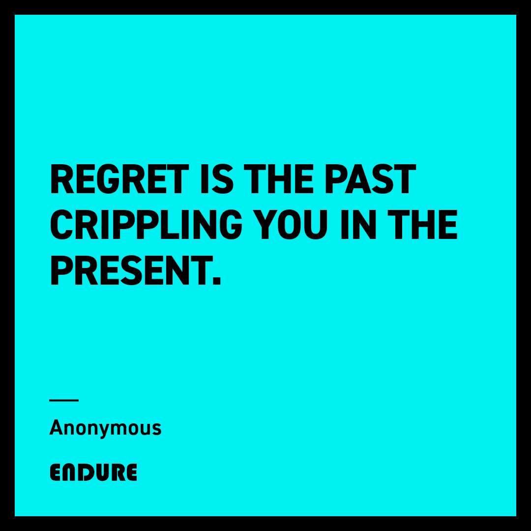 Endure_247's tweet photo. "Regret is the past crippling you in the present." — Anonymous #Endure #Resilience #Stoicism https://t.co/JUEQcefYRA