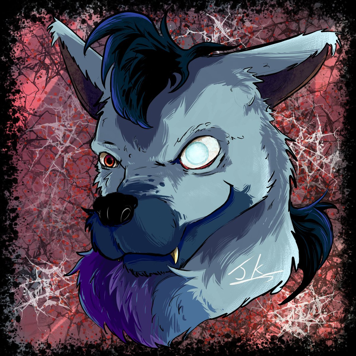 Just_Kthing's tweet photo. I'm practicing how to make an icon. I made one eye bigger on purpose because it's a fake eye. 
#furry #icon #sfw #digitaldrawing #digitalart #furryart https://t.co/NOPEzQPB6s