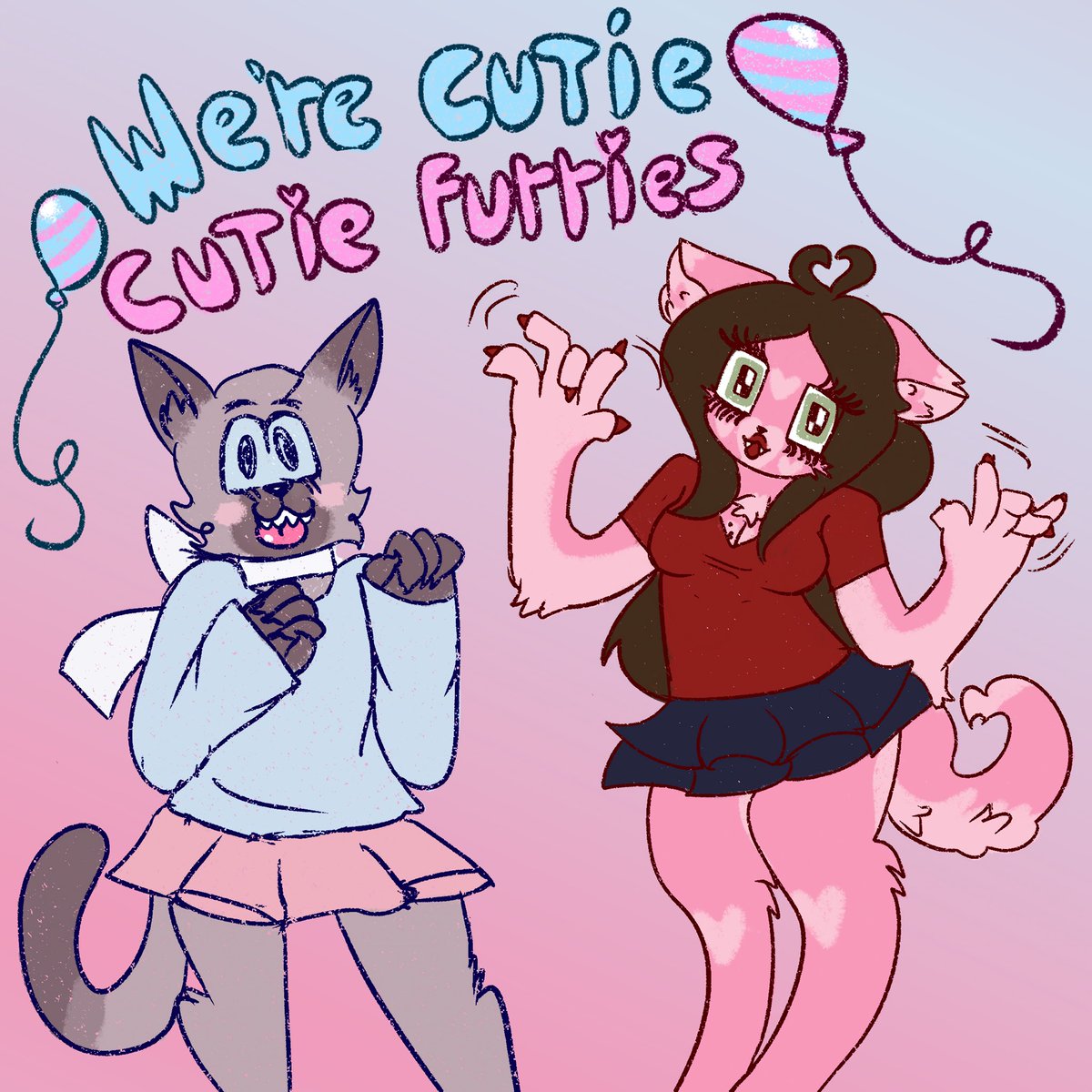 bwunett's tweet image. Furry party 🩷 #fursona #cutecore #crayons #softcore #nostalgia credits to Neapolitan Magdalene for their art and fursona