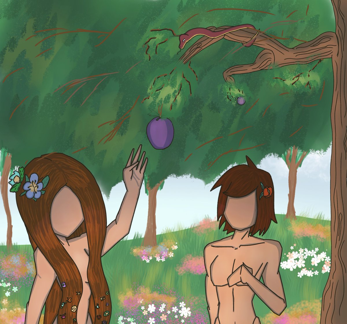 Buttercuppp63's tweet image. 2).  Adam and Eve.

#beyondtheuniverse #art #btu