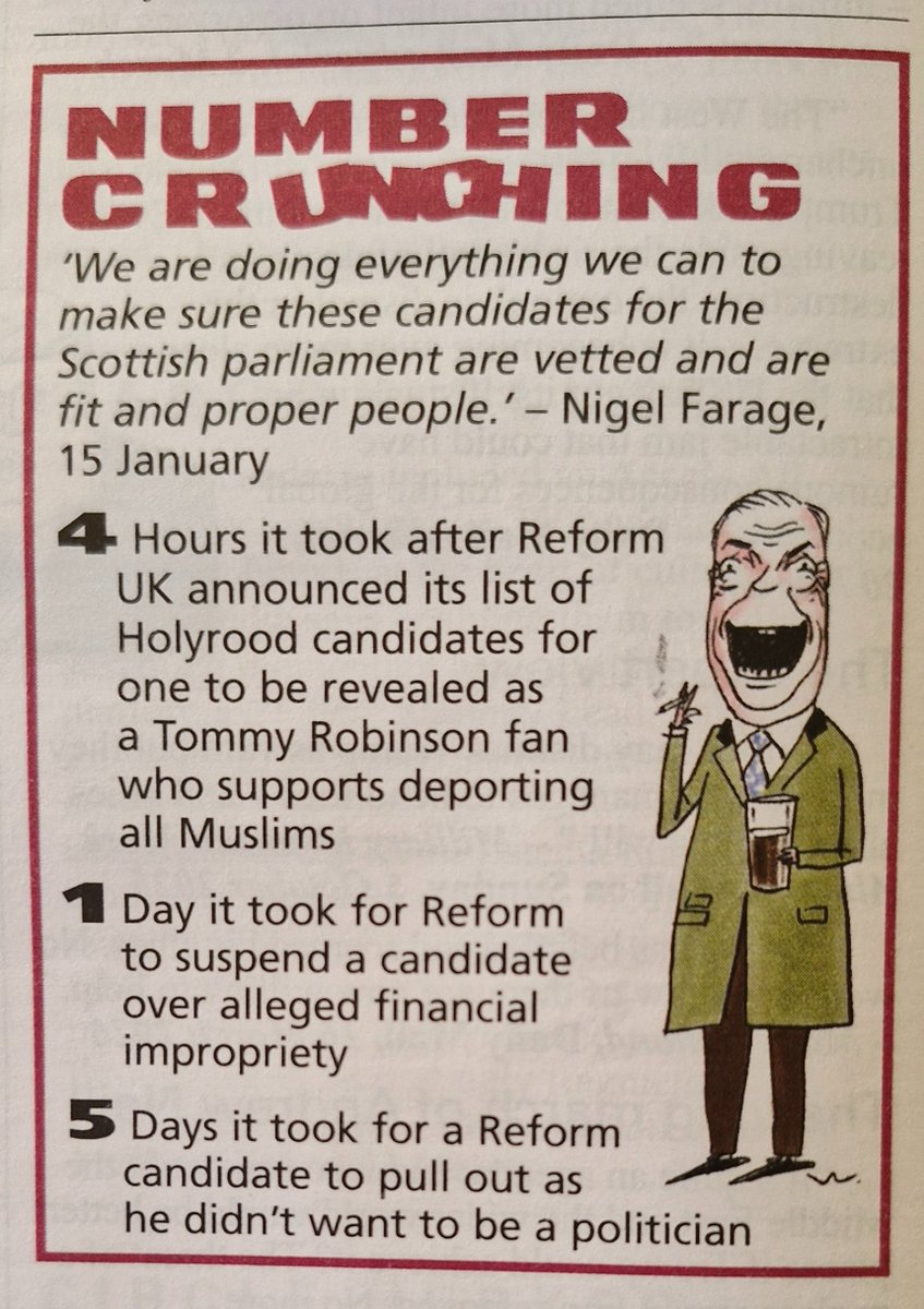 GerryHassan's tweet image. Farage's Reform troubles in Scotland reach #PrivateEye. To be continued.