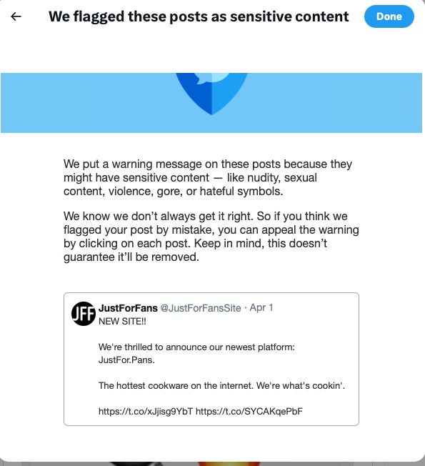 JustForFansSite's tweet image. yes, of all of the content we could have posted from our site, flag this one. #smh