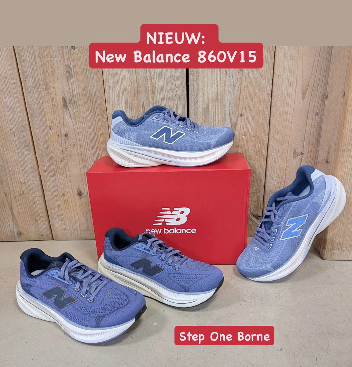 NIEUW: 
New Balance 860V15🔥
Meer demping en vernieuwde vorm van stabiliteit dan de voorganger. 

Ook heeft de New Balance 860V15 een rocker profiel: een rondere vorm van de zool die zorgt voor een soepelere afwikkeling en makkelijker lopen🏃
#steponeborne #newbalance #hardlopen