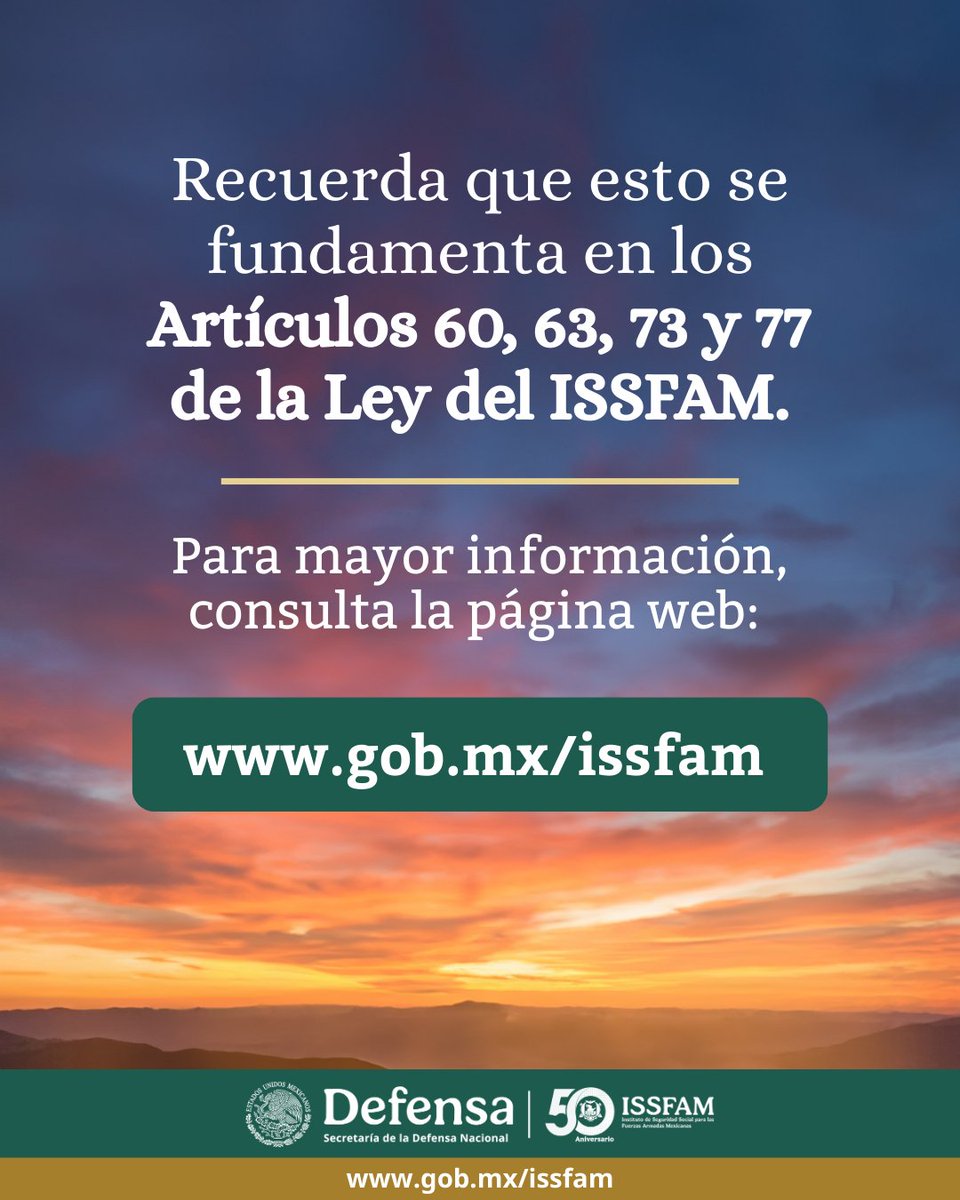 🛡️ ¿Sabes qué es el Seguro de Vida Militar? Protege a tu familia en momentos difíciles.
👉 Consulta

#FamiliaMilitar #ISSFAMContigo #SEVIMI #SeguroDeVida