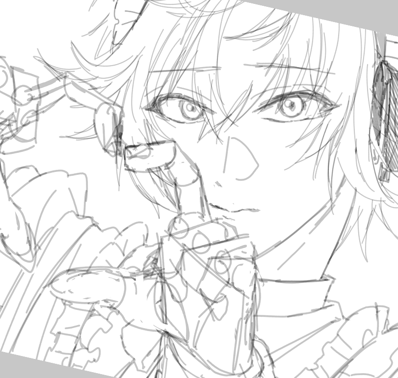 描き足りない～～～～～～ので一旦ラフだけ 